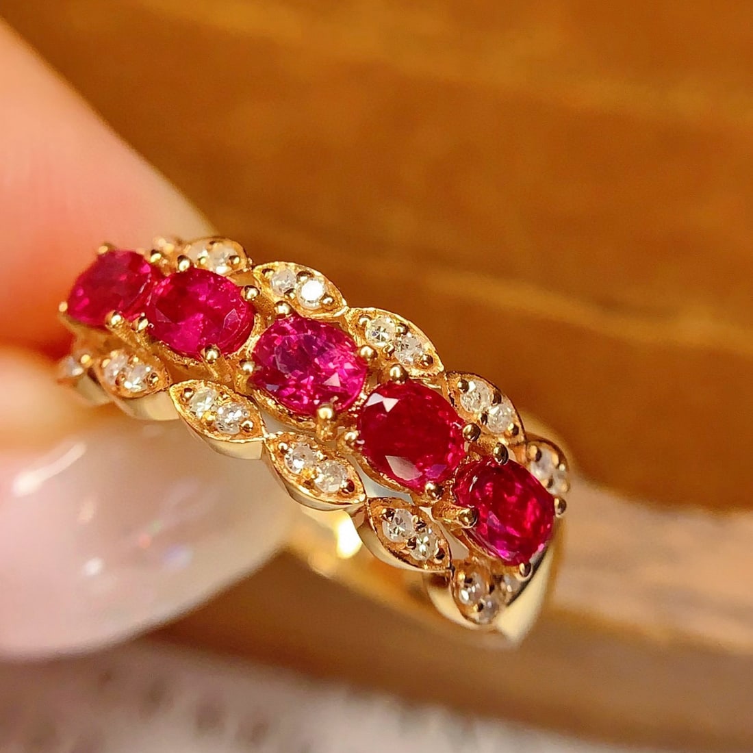 14k Gold 1.5 Ct Natural Ruby & Diamond Ring - 2