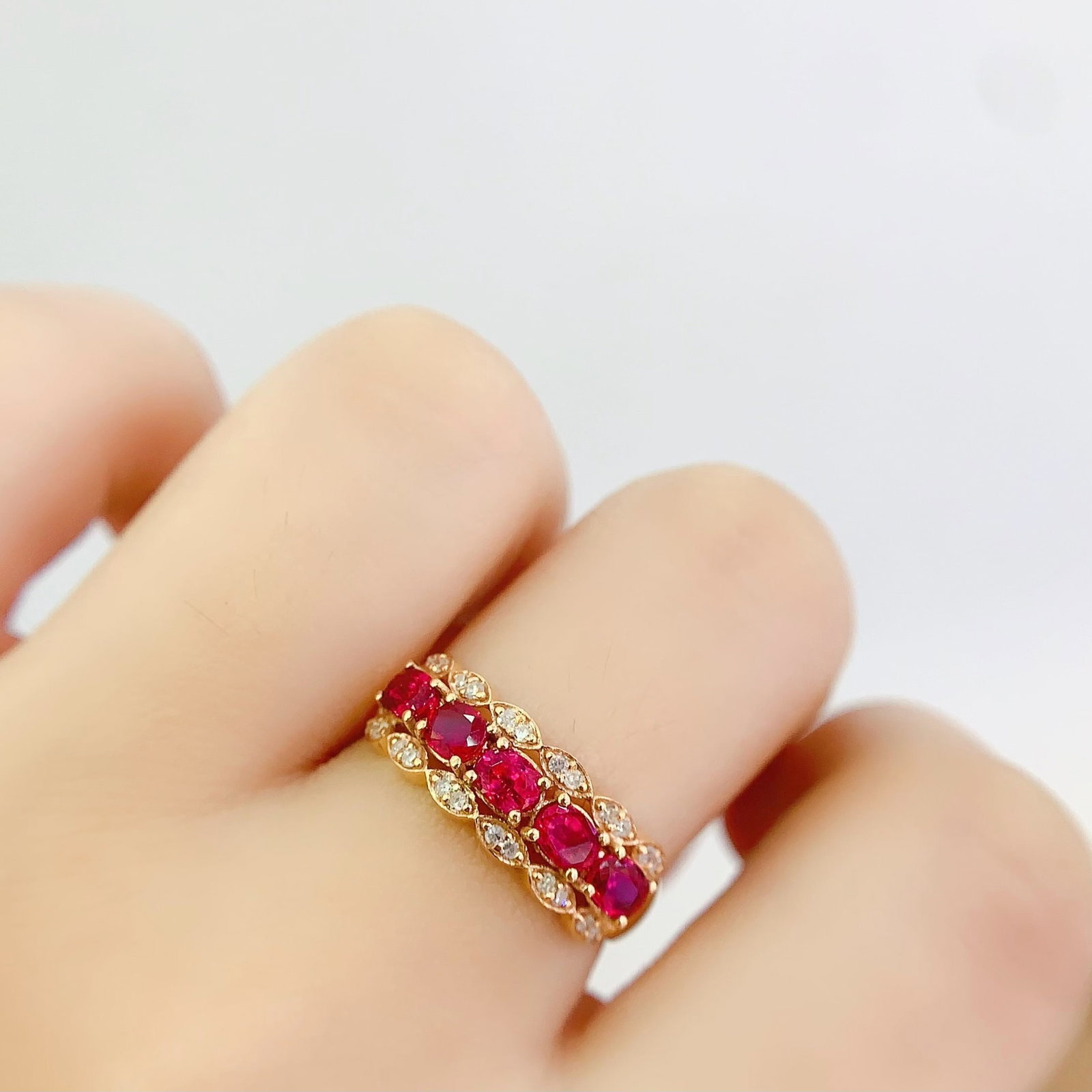 14k Gold 1.5 Ct Natural Ruby & Diamond Ring - 5