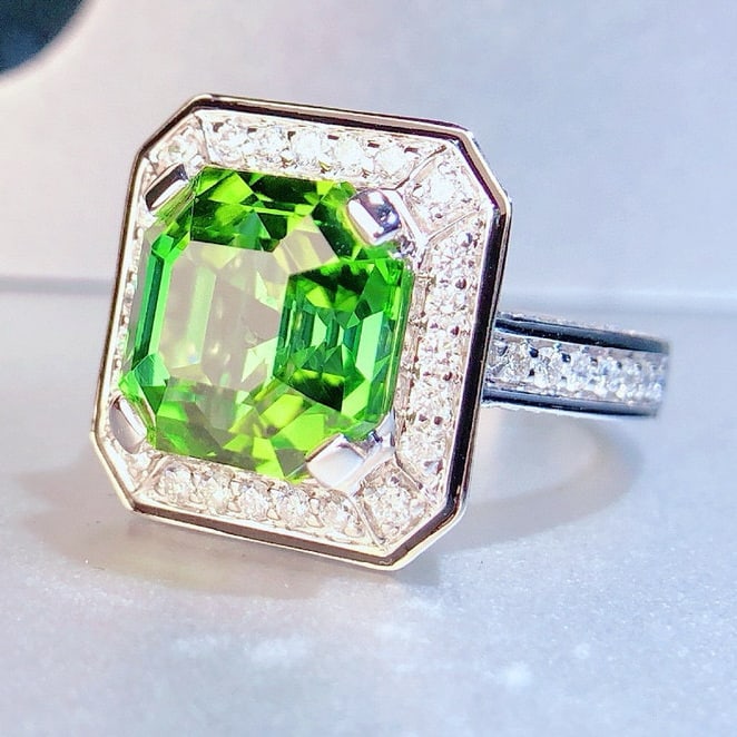 14k Gold 8.30 Ctw Natural Tourmaline & Diamond Ring - 2