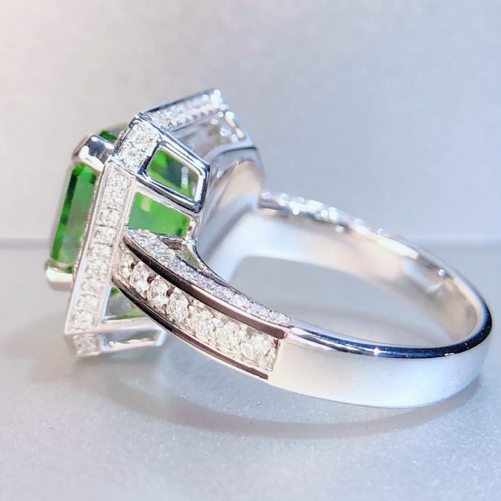 14k Gold 8.30 Ctw Natural Tourmaline & Diamond Ring - 5