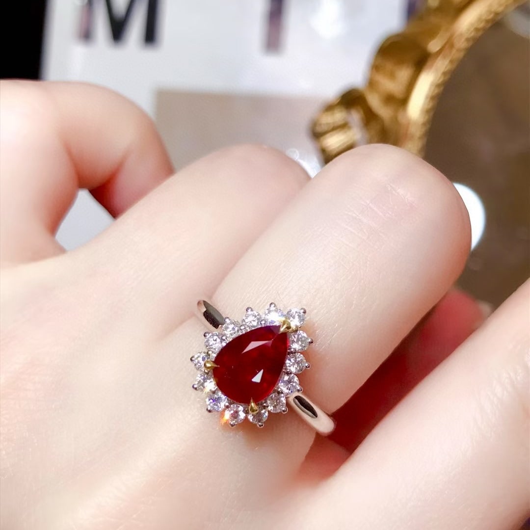 14k Gold 2.12 Ctw Natural Ruby & Diamond Ring - 4