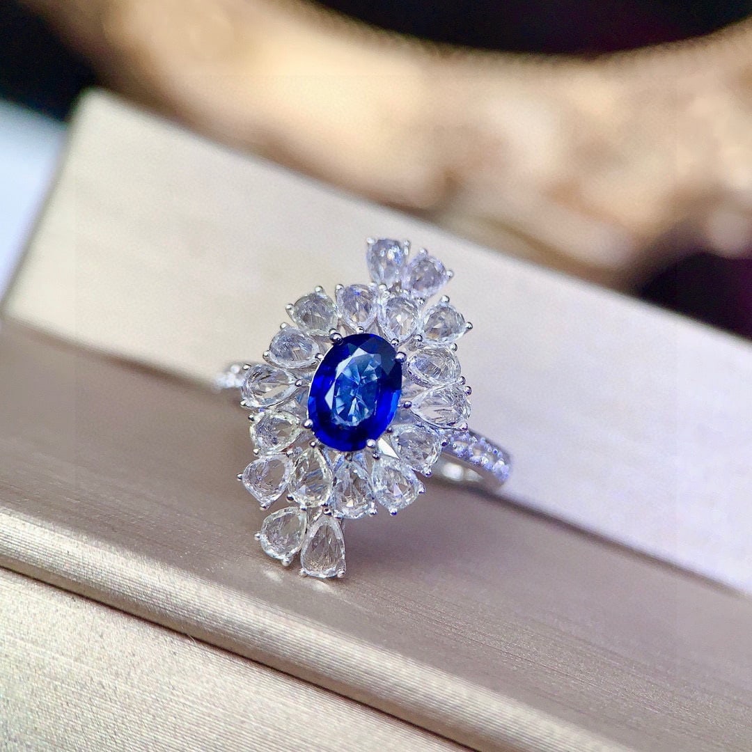14k Gold 2.72 Ctw Natural Sapphire & Sapphire Ring - 3