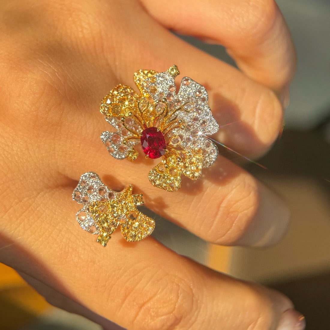 14k Gold 1.86 Ctw Natural Ruby & Diamond Ring - 6
