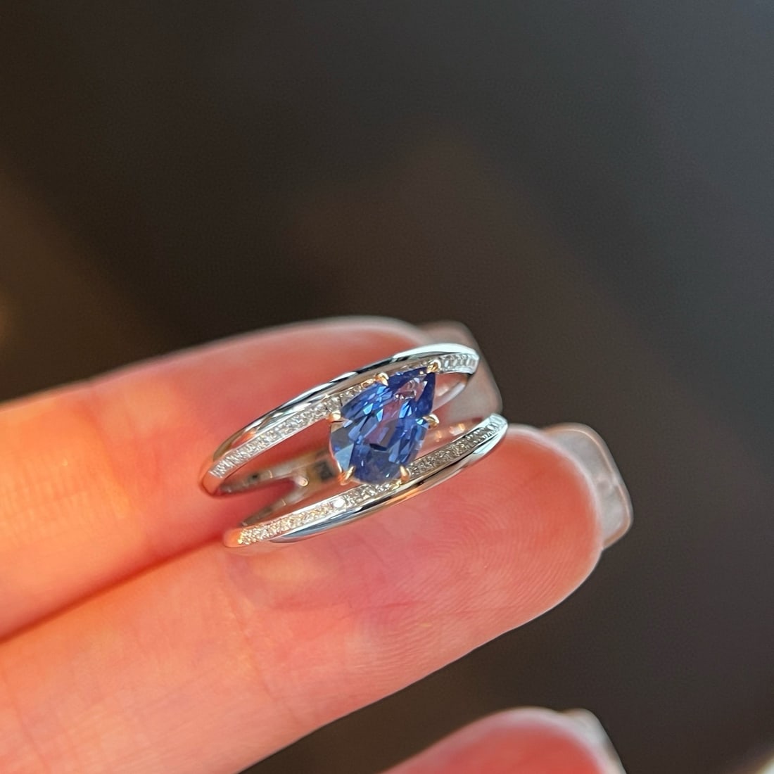 14k Gold 1.13 Ctw Natural Sapphire & Diamond Ring - 2