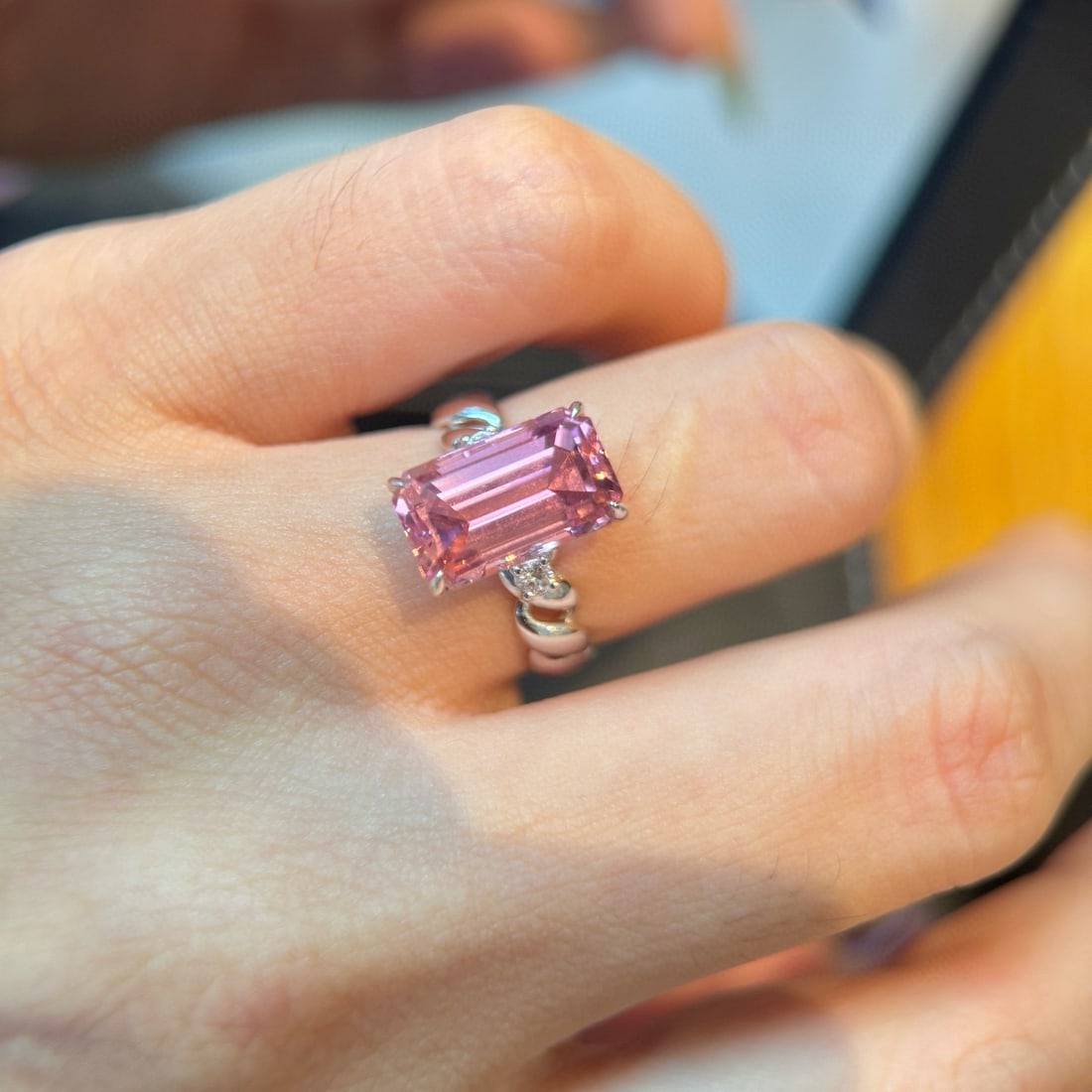 14k Gold 6.00 Ctw Natural Tourmaline & Diamond Ring - 3