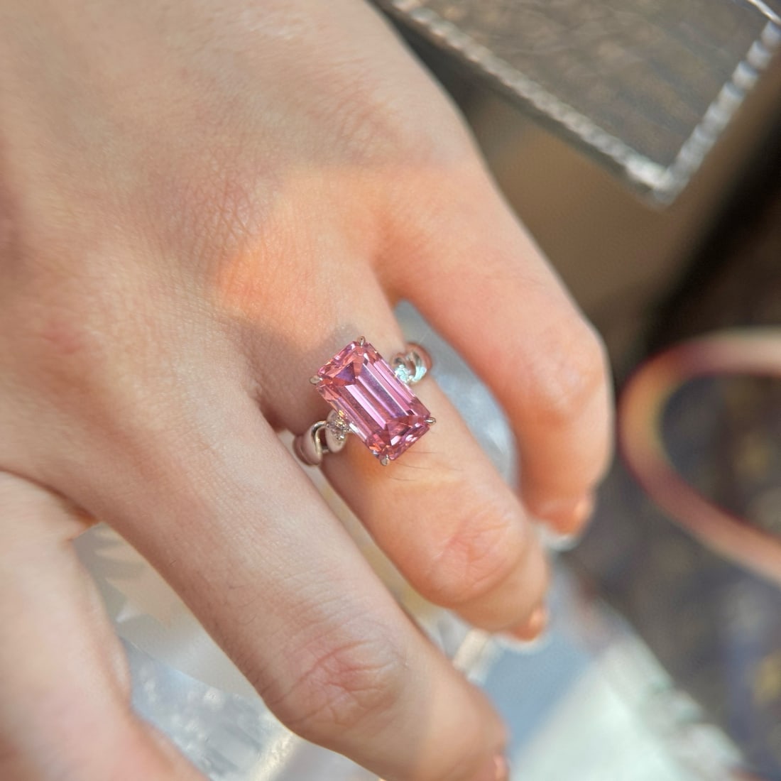 14k Gold 6.00 Ctw Natural Tourmaline & Diamond Ring - 4