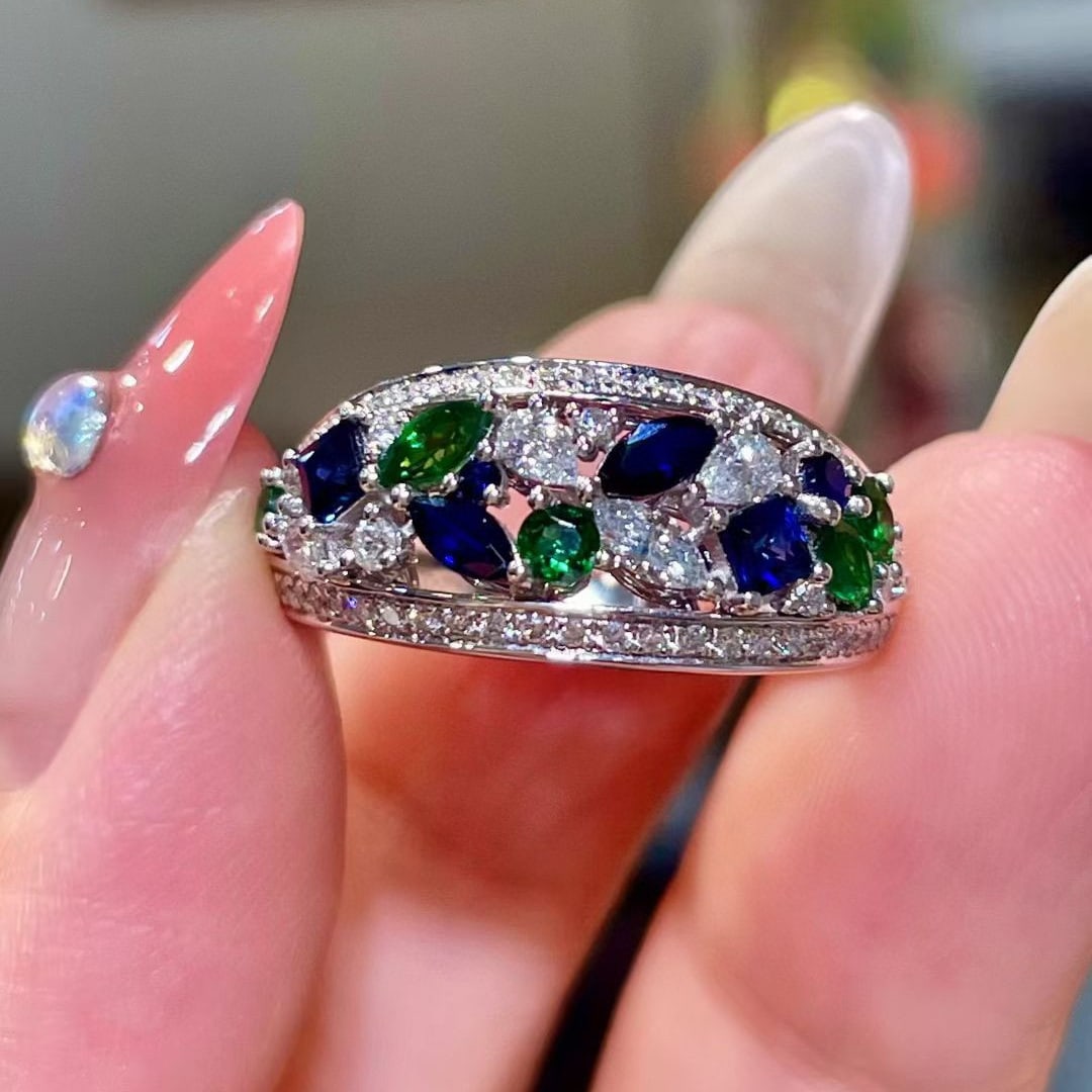 14k Gold 0.50 Ct Natural H Diamond Ring: Ref:231054078 // gold content:14k gold // ring size:7. 25us // // main gemstone:diamond // shape:multiply // carat weight:0. 50ct // clarity grade:vs-si // color:h // treatment:natural // // adjacent