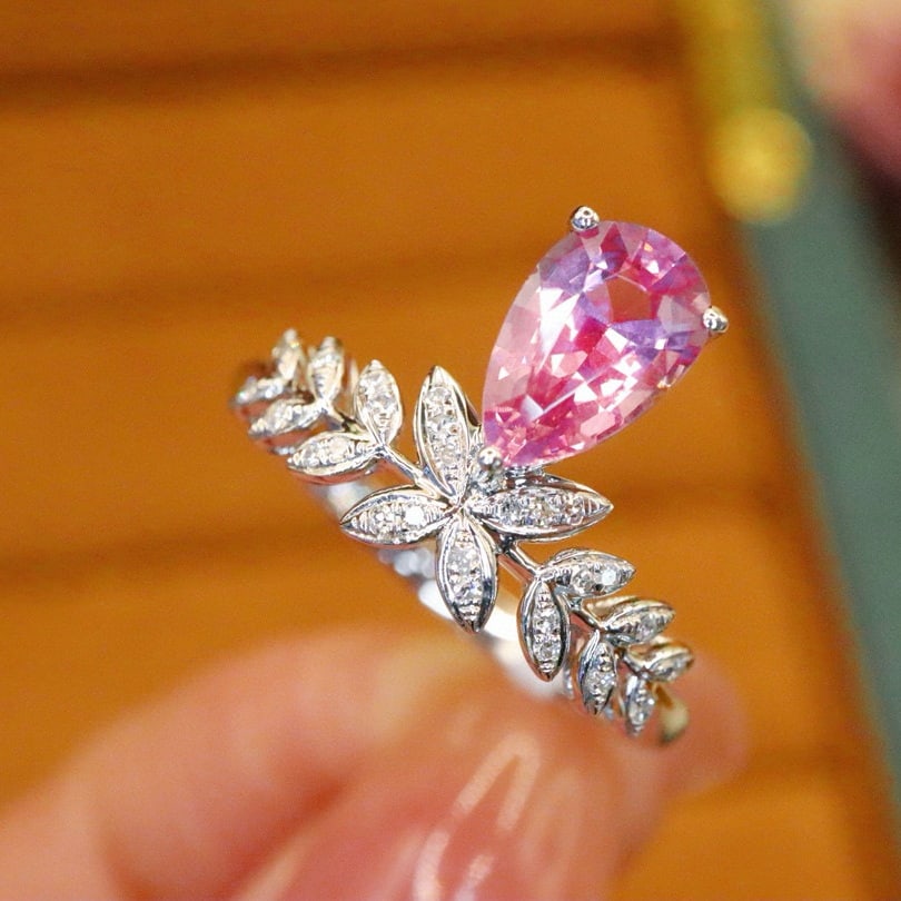 14k Gold 1.31 Ctw Natural Spinel & Diamond Ring - 2