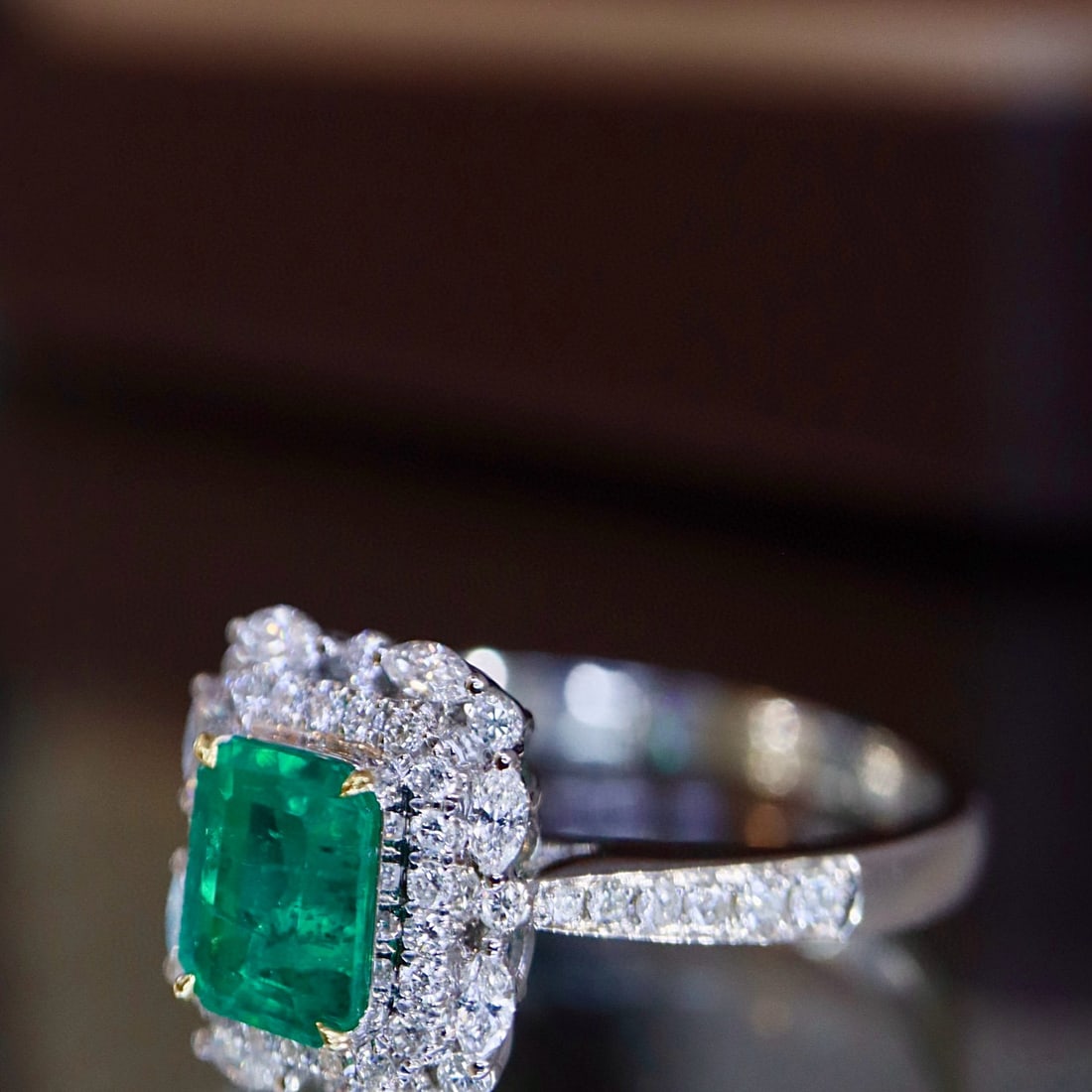 14k Gold 1.27 Ctw Natural Emerald & Diamond Ring - 3