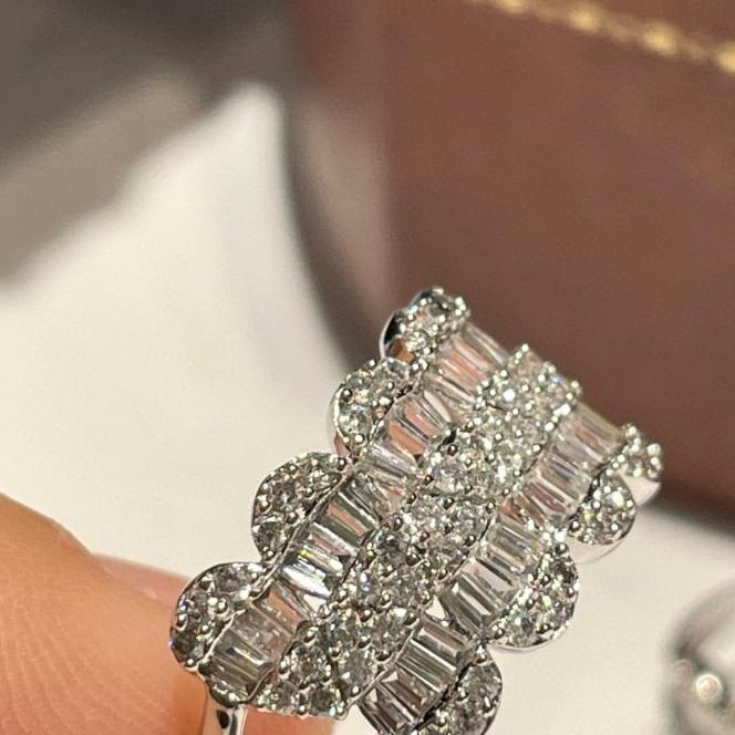 14k Gold 0.85 Ct Natural H Diamond Ring - 2