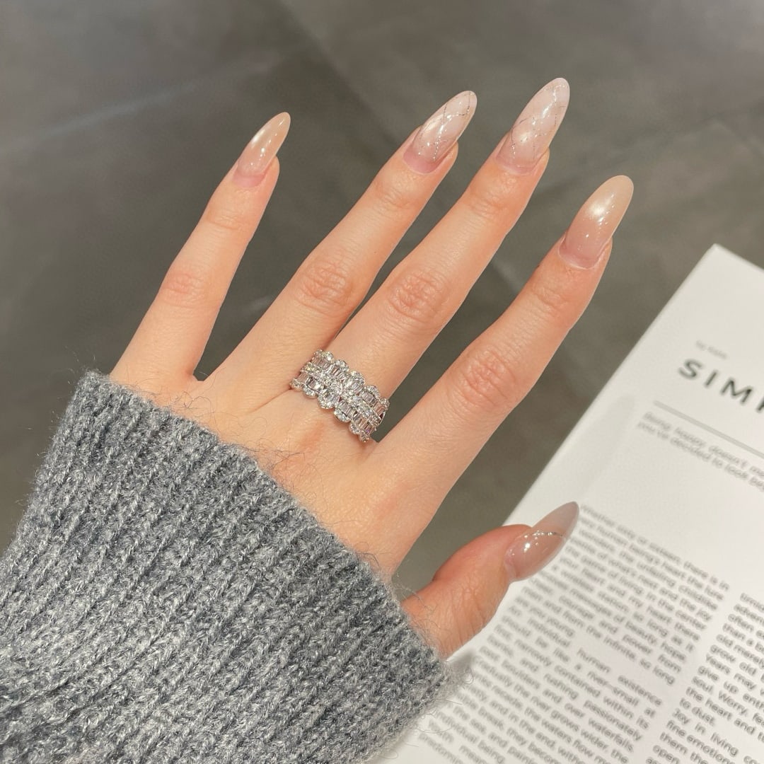 14k Gold 0.85 Ct Natural H Diamond Ring - 3