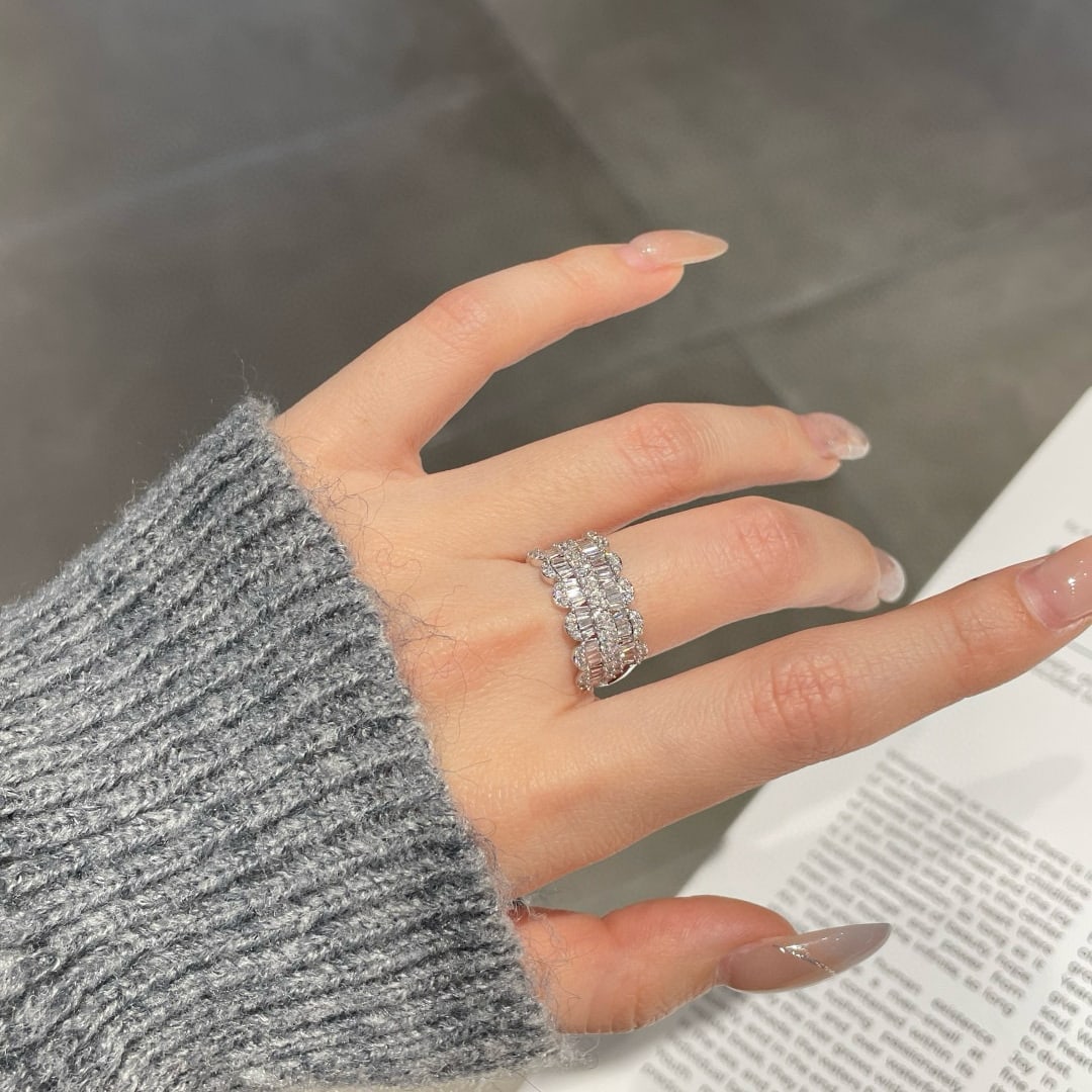 14k Gold 0.85 Ct Natural H Diamond Ring - 4