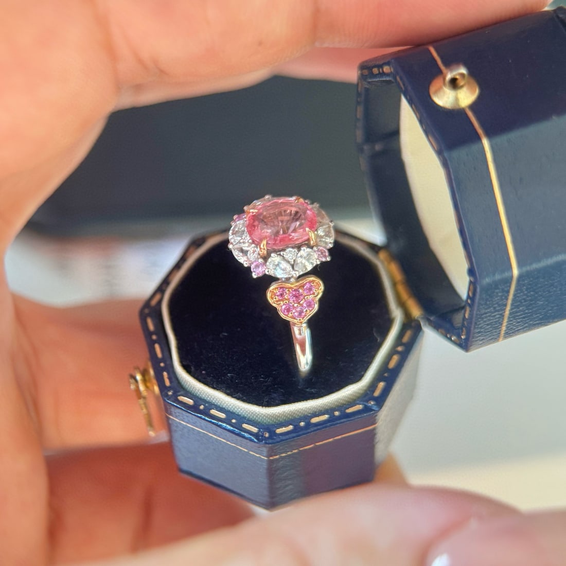 14k Gold 1.02 Ctw Natural Spinel & Diamond Ring - 3
