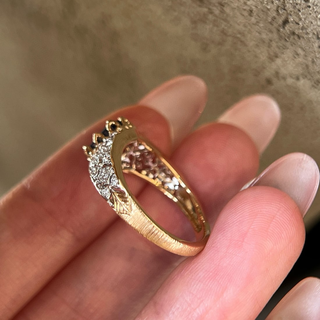 14k Gold 1.52 Ctw Natural Sapphire & Diamond Ring - 2