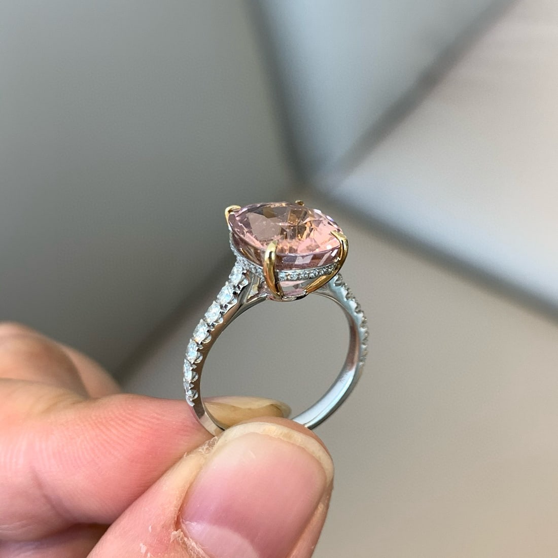 14k Gold 6.20 Ctw Natural Tourmaline & Diamond Ring - 3