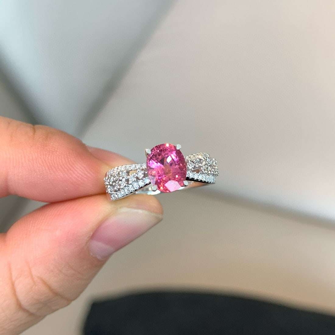 14k Gold 1.81 Ctw Natural Tourmaline & Diamond Ring - 2