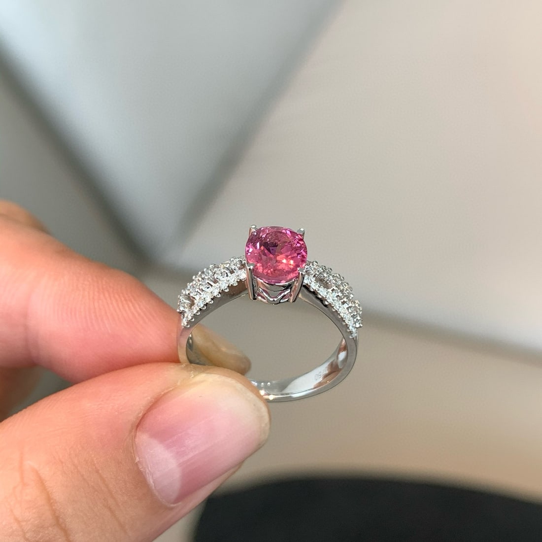 14k Gold 1.81 Ctw Natural Tourmaline & Diamond Ring - 3