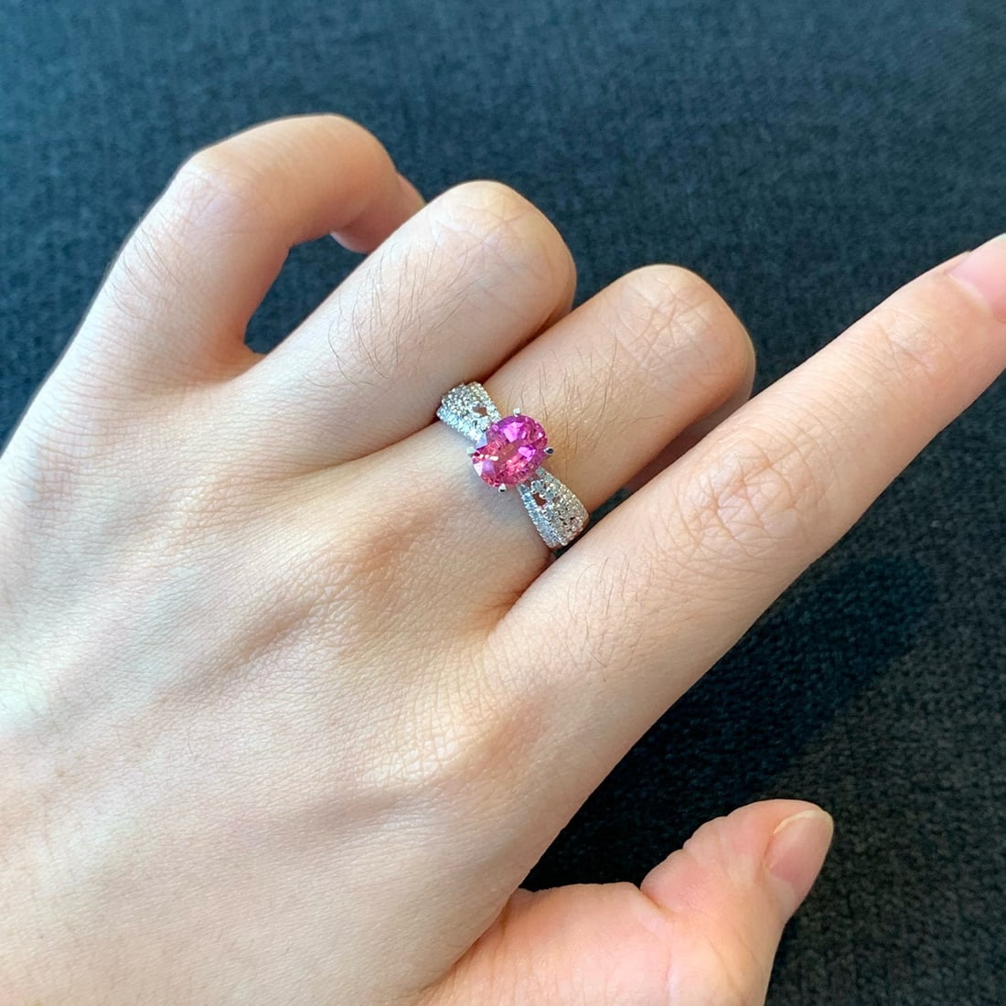 14k Gold 1.81 Ctw Natural Tourmaline & Diamond Ring - 4