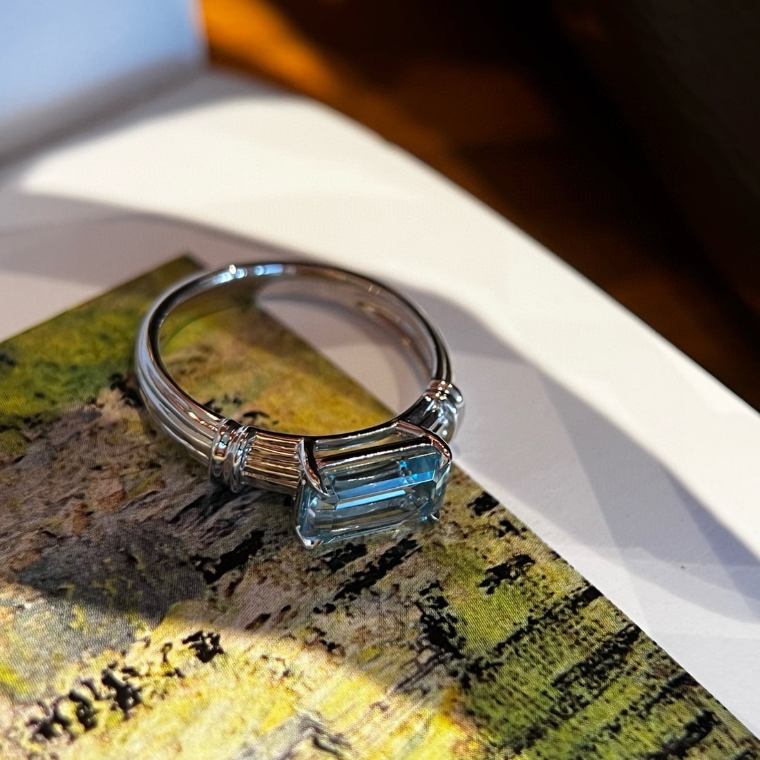 14k Gold 1.37 Ct Natural Aquamarine Ring - 2