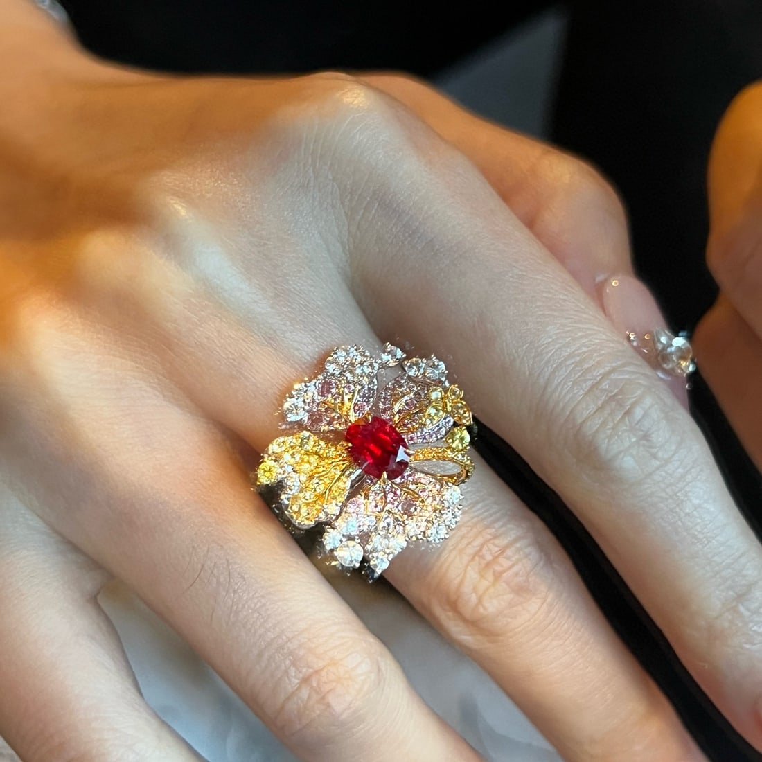 14k Gold 1.29 Ctw Natural Ruby & Diamond Ring - 2