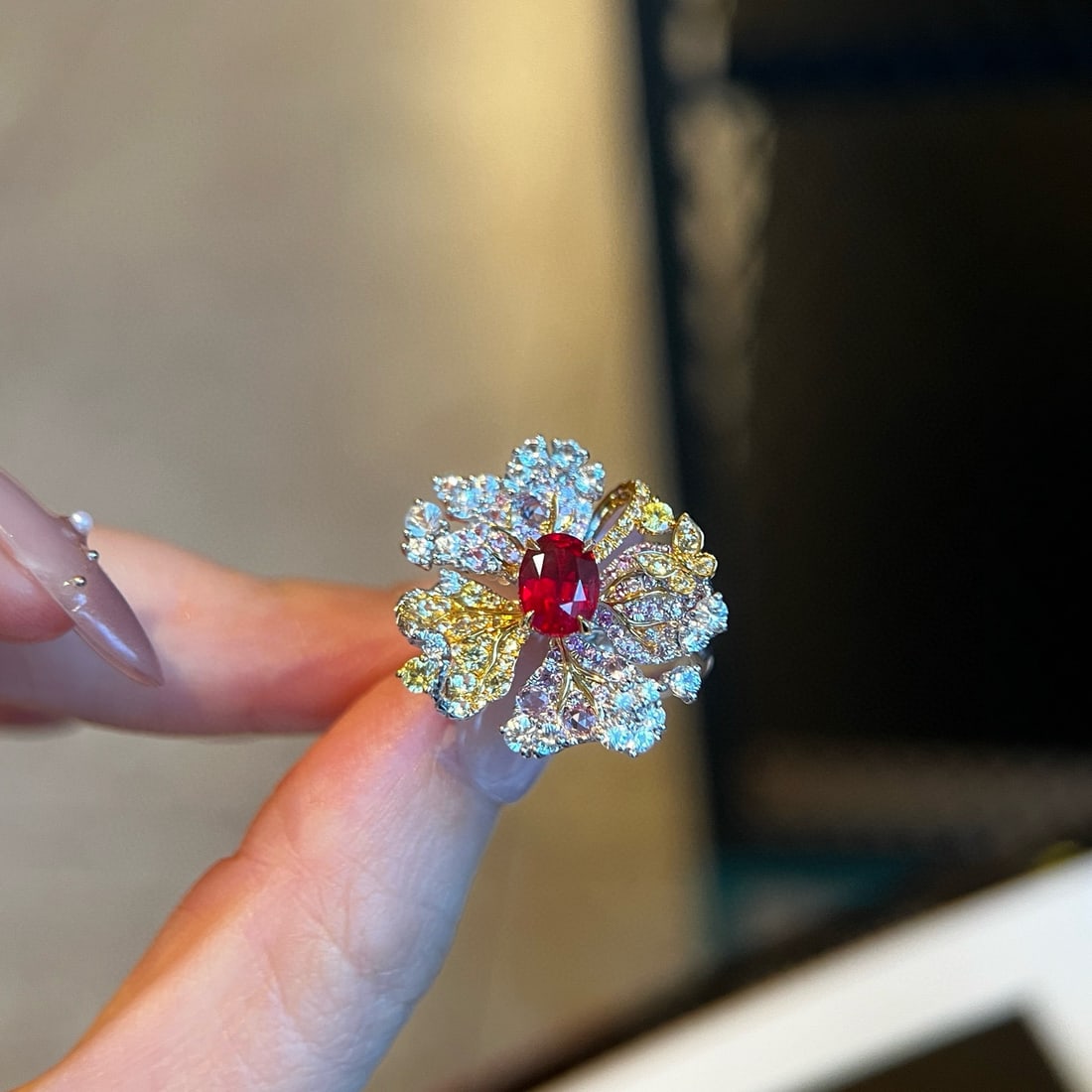 14k Gold 1.29 Ctw Natural Ruby & Diamond Ring - 3