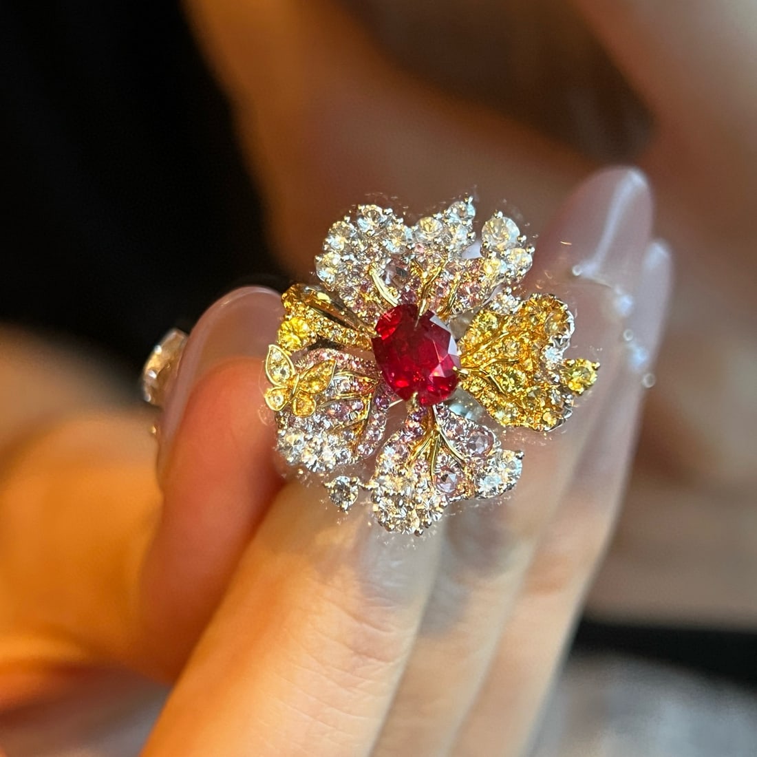 14k Gold 1.29 Ctw Natural Ruby & Diamond Ring - 6