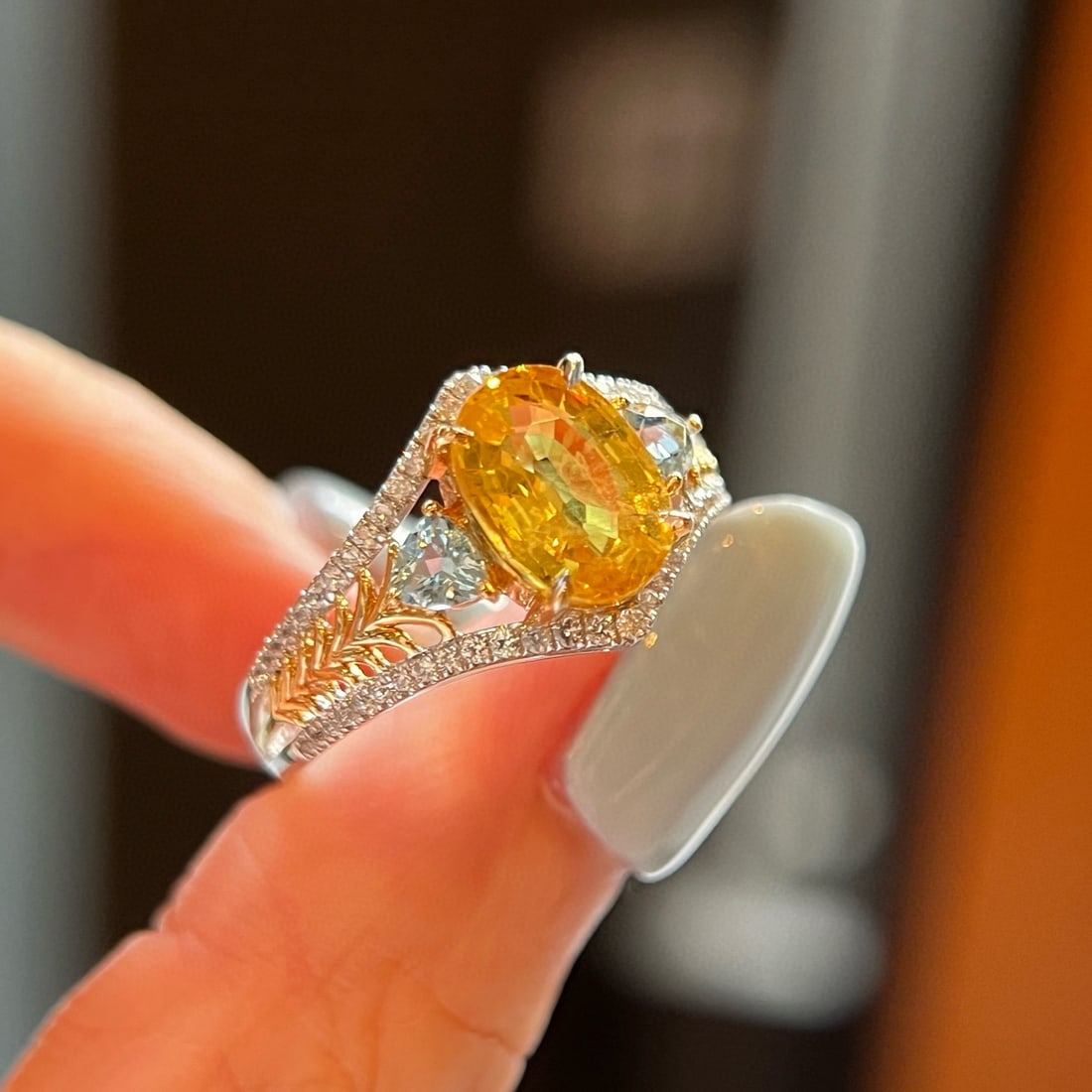 14k Gold 2.86 Ctw Natural Sapphire & Diamond Ring - 2