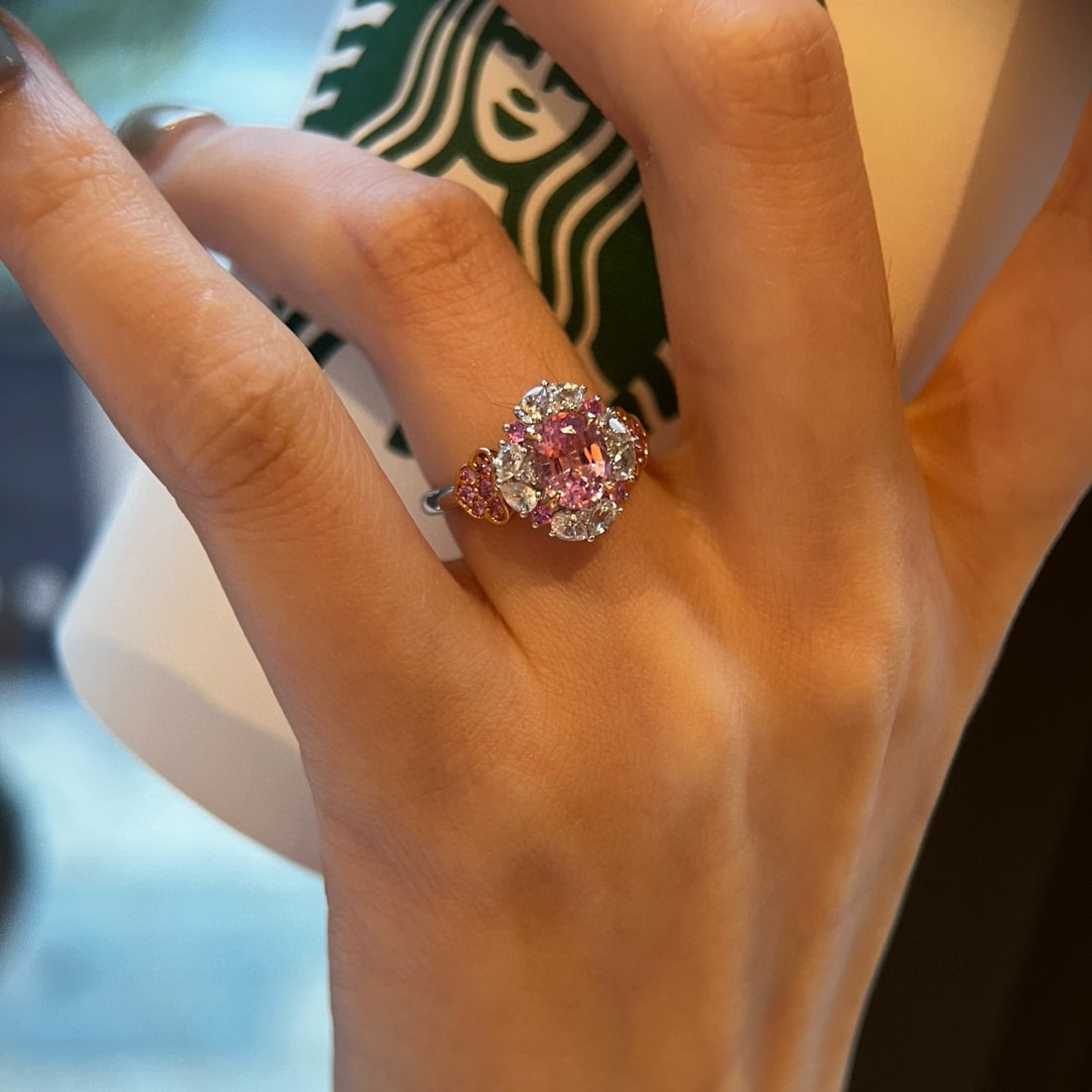 14k Gold 1.21 Ctw Natural Spinel & Diamond Ring - 3