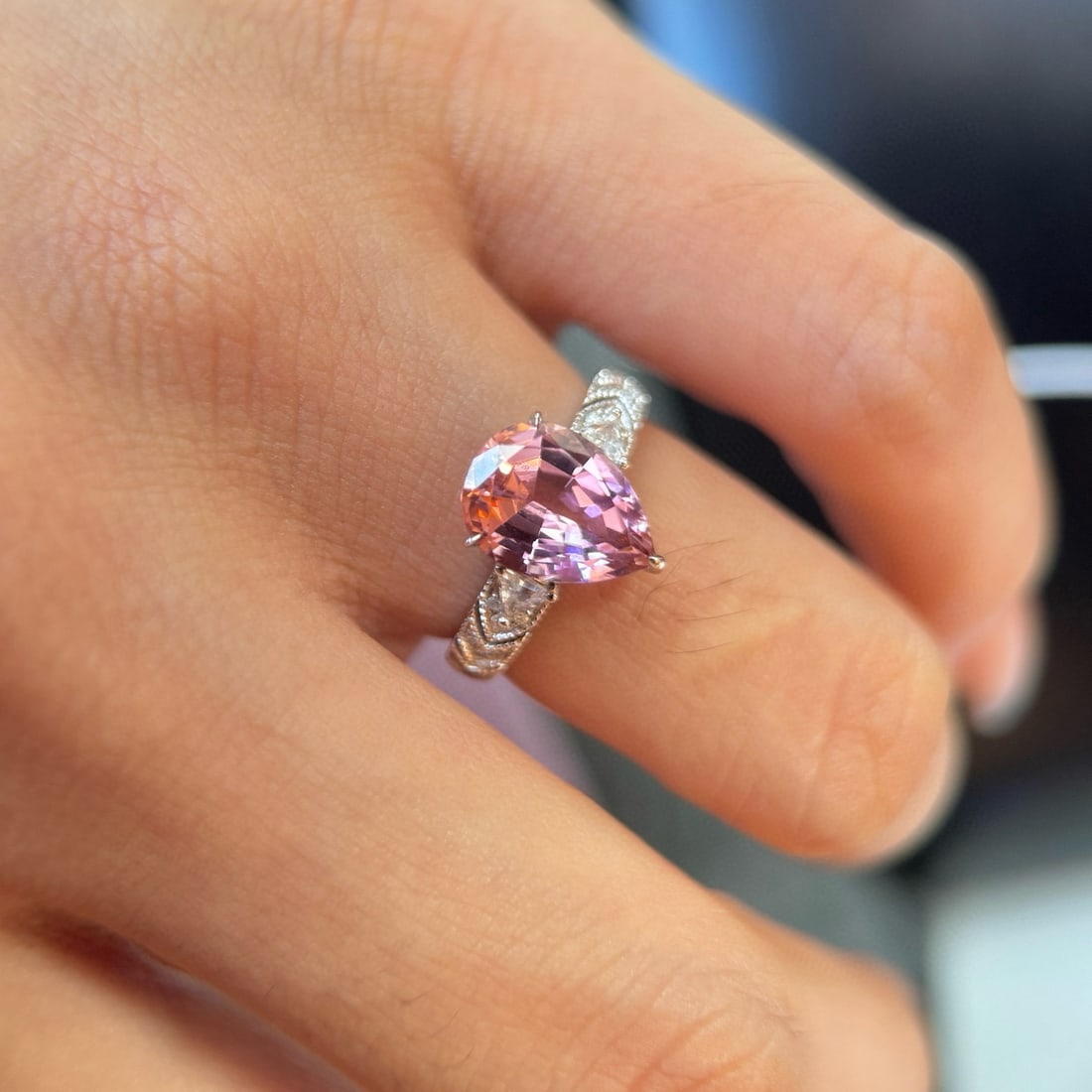 14k Gold 2.98 Ctw Natural Tourmaline & Diamond Ring - 4