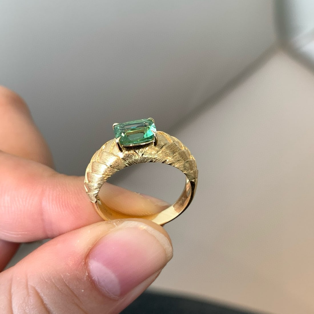 14k Gold 1.30 Ct Natural Tourmaline Ring - 2