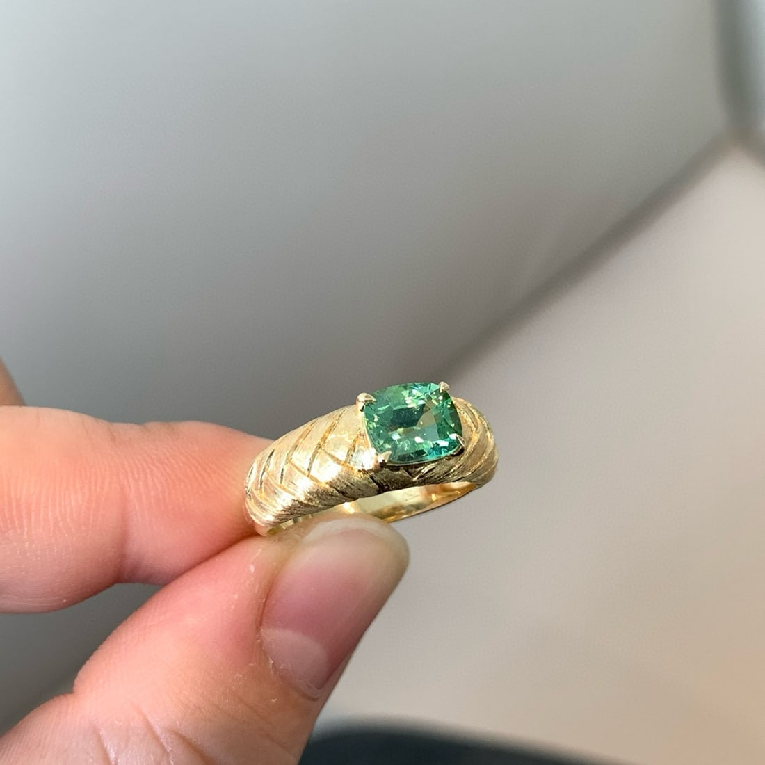 14k Gold 1.30 Ct Natural Tourmaline Ring - 3