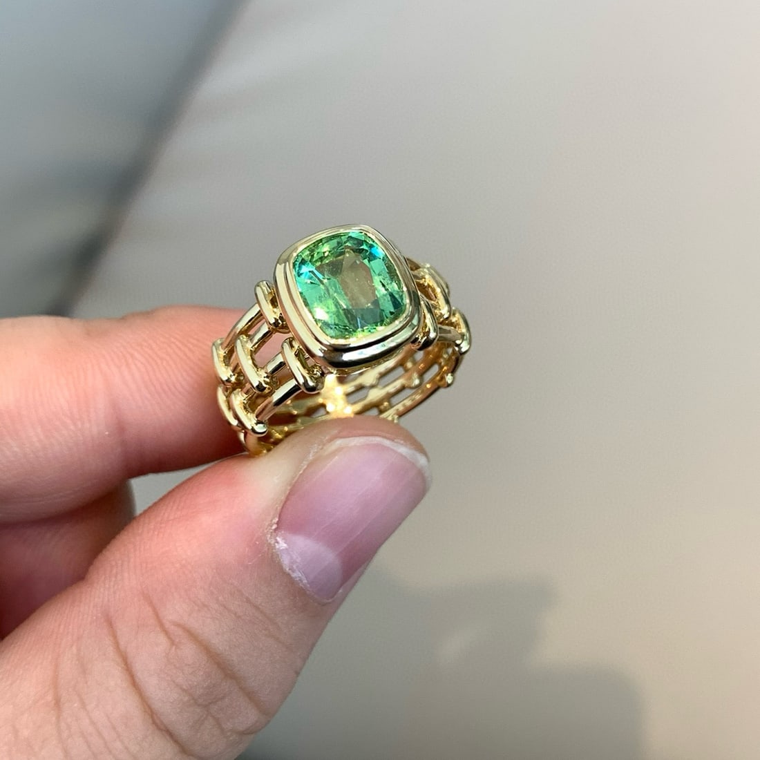 14k Gold 2.15 Ct Natural Tourmaline Ring - 3