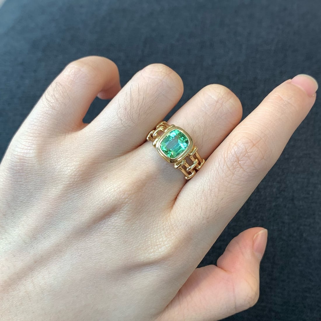 14k Gold 2.15 Ct Natural Tourmaline Ring - 4