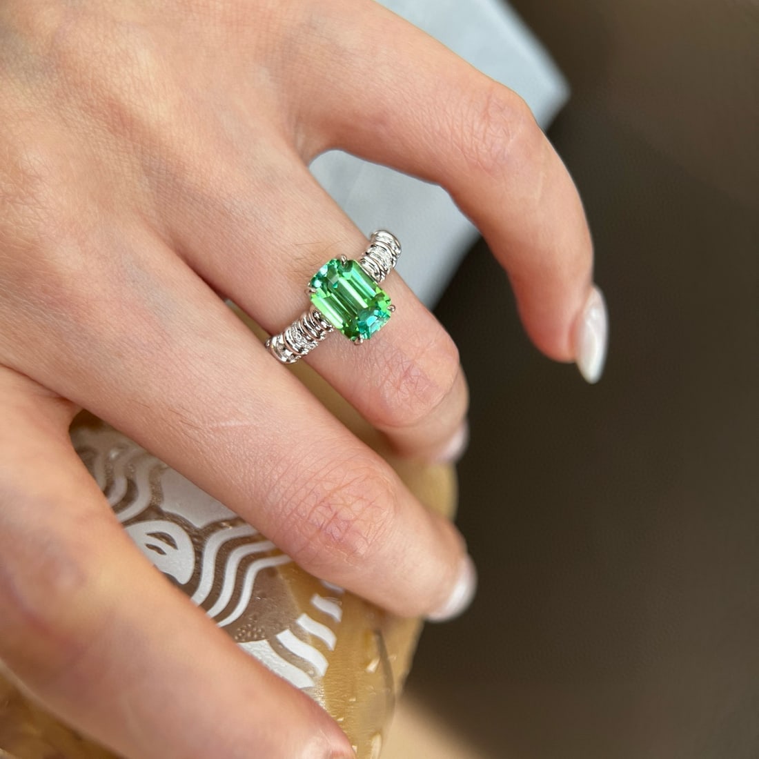 14k Gold 3.43 Ctw Natural Tourmaline & Diamond Ring - 3