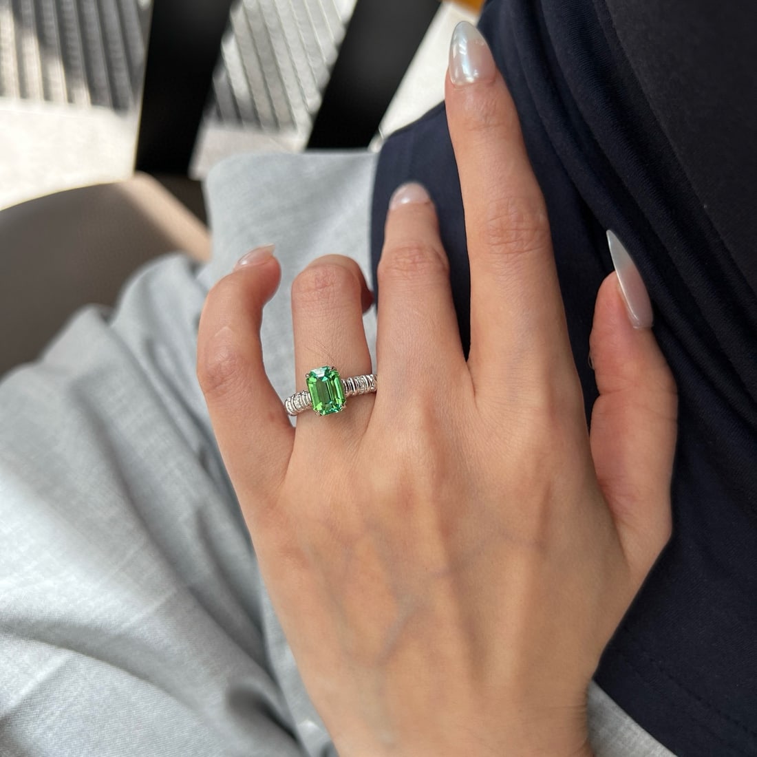 14k Gold 3.43 Ctw Natural Tourmaline & Diamond Ring - 4