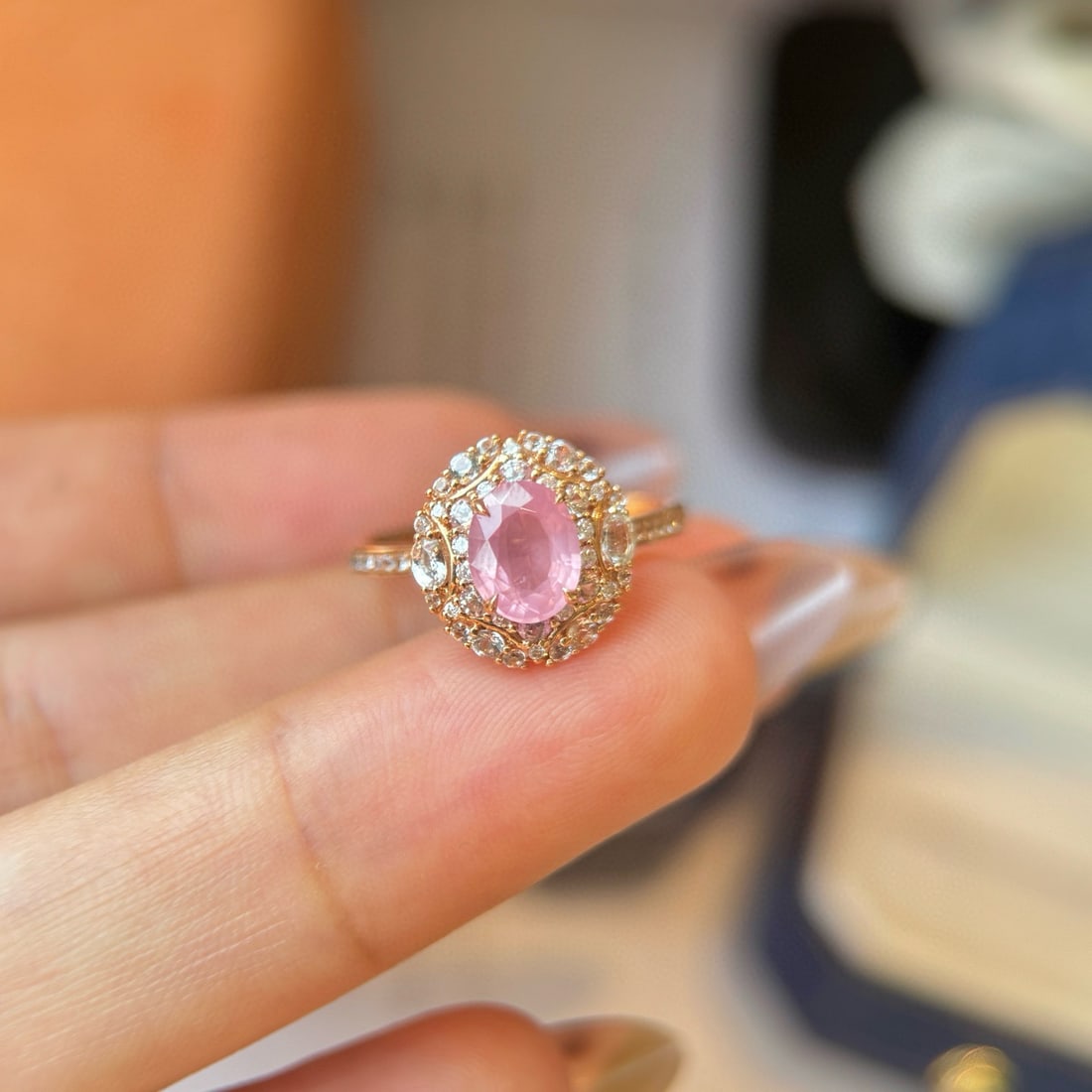14k Gold 1.13 Ctw Natural Spinel & Diamond Ring - 3