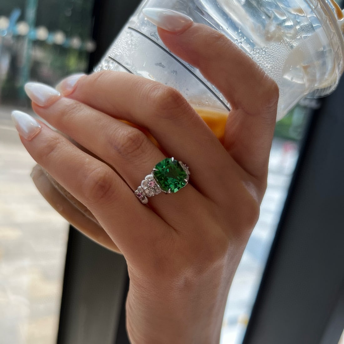 14k Gold 6.23 Ctw Natural Tourmaline & Diamond Ring - 4