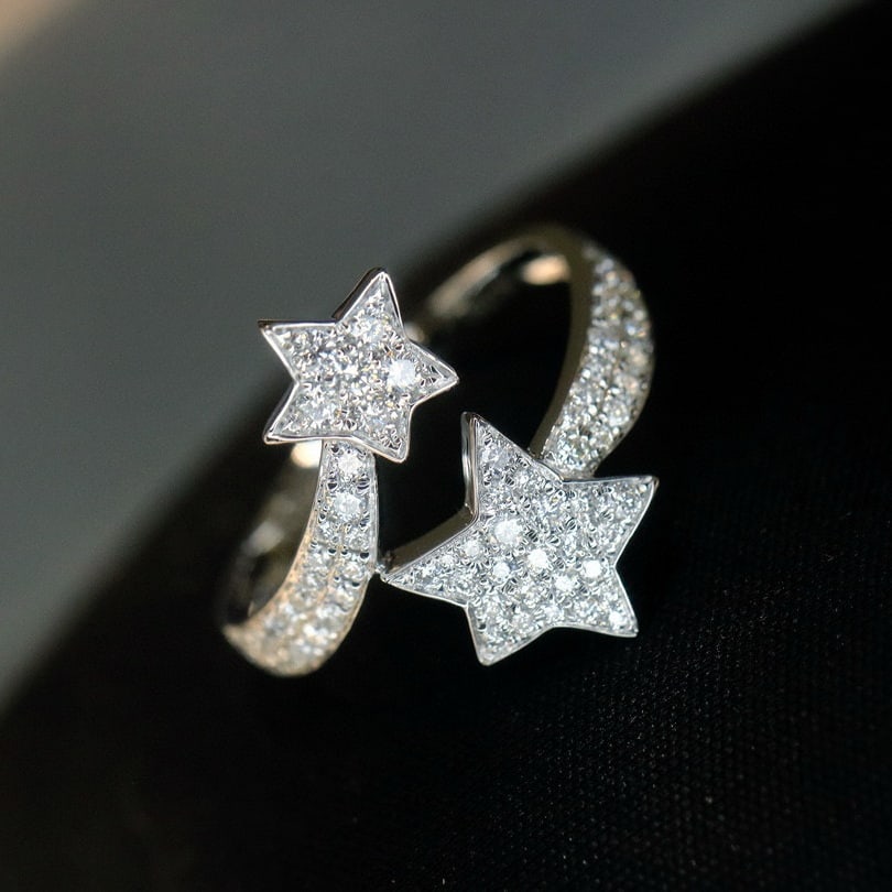 14k Gold 0.55 Ct Natural H Diamond Ring - 3