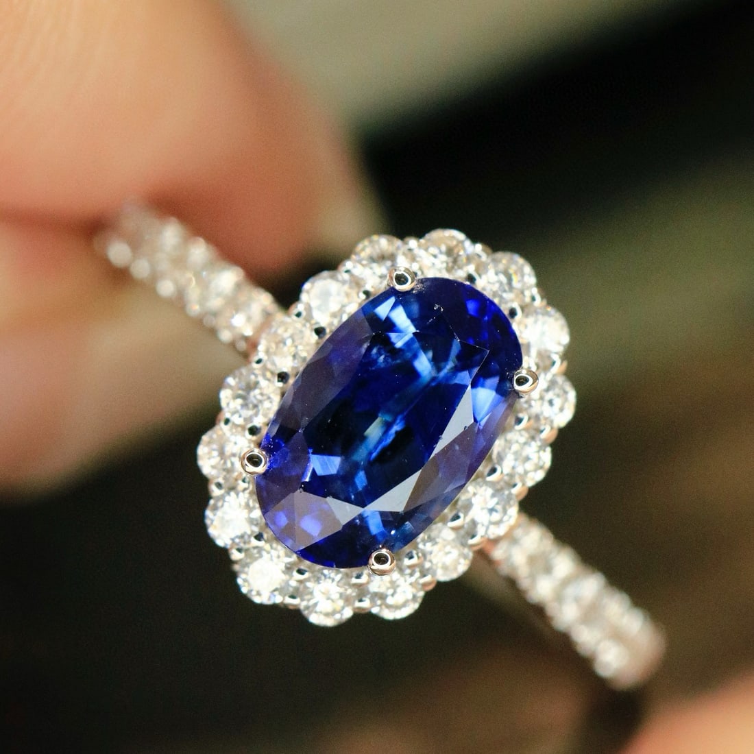 14k Gold 2.41 Ctw Natural Sapphire & Diamond Ring/pendant( Without Chain ) - 3
