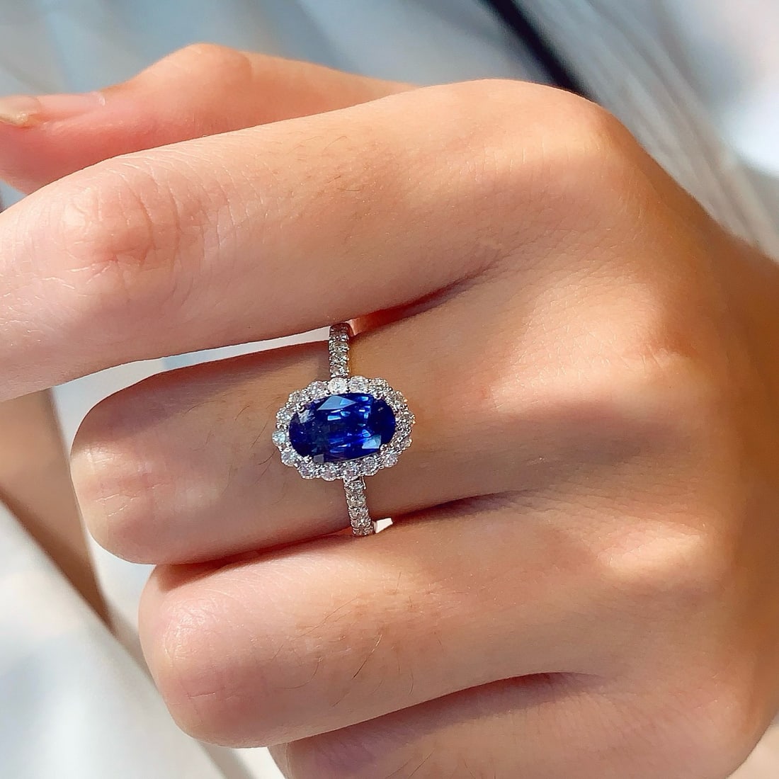 14k Gold 2.41 Ctw Natural Sapphire & Diamond Ring/pendant( Without Chain ) - 7