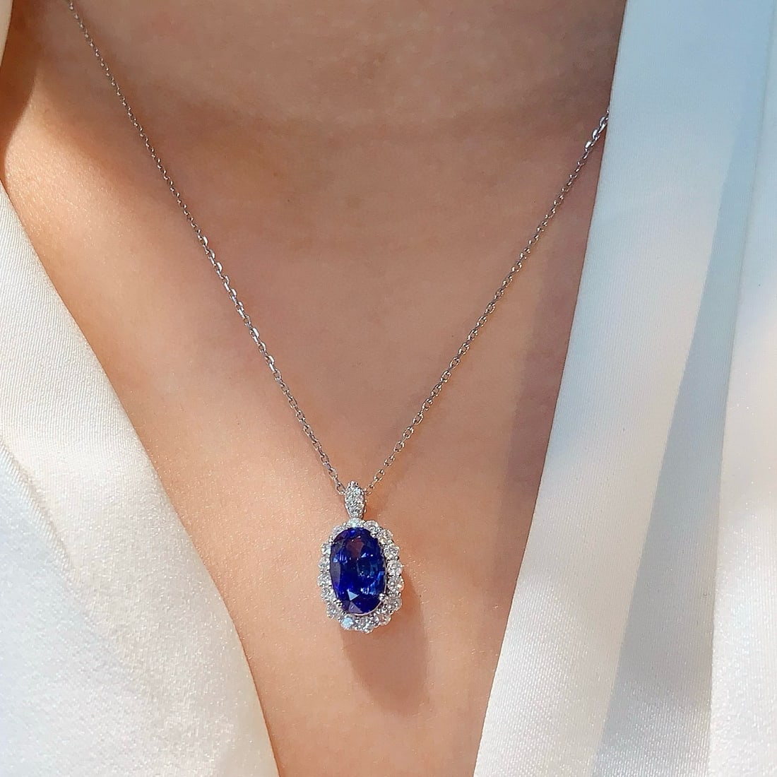 14k Gold 2.41 Ctw Natural Sapphire & Diamond Ring/pendant( Without Chain ) - 8