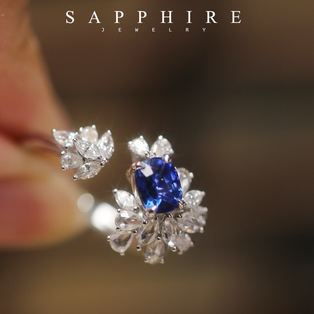 14k Gold 2.02 Ctw Natural Sapphire & Diamond Ring - 6