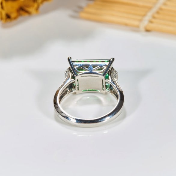 14k Gold 6.42 Ctw Natural Tourmaline & Diamond Ring - 4