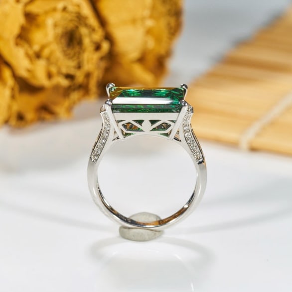 14k Gold 6.42 Ctw Natural Tourmaline & Diamond Ring - 5