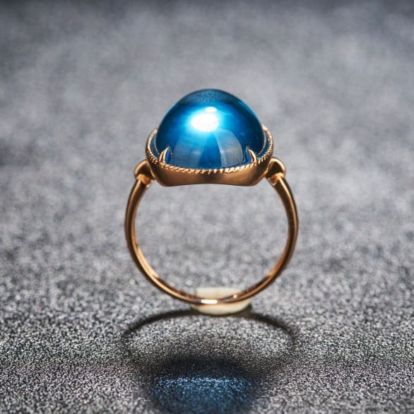 14k Gold 15.52 Ct Natural Topaz Ring - 6