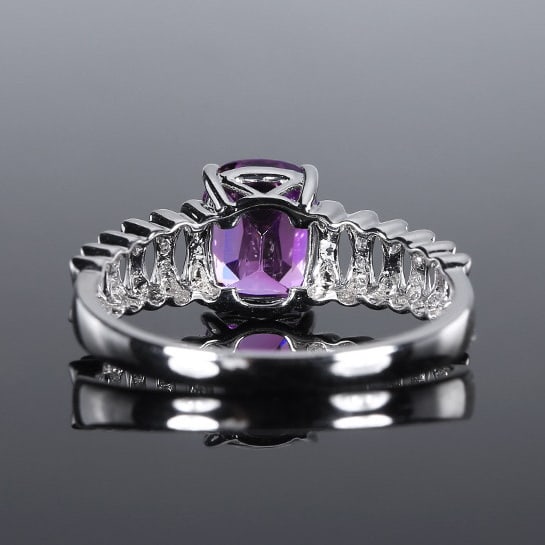 14k Gold 2.09 Ctw Natural Spinel & Diamond Ring - 4