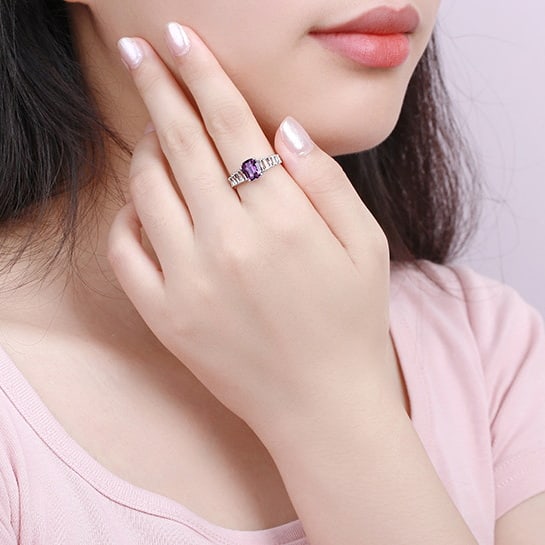 14k Gold 2.09 Ctw Natural Spinel & Diamond Ring - 6
