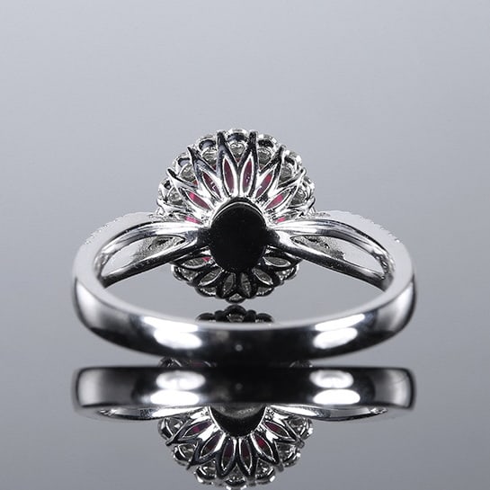 14k Gold 2.50 Ctw Natural Spinel & Diamond Ring - 4