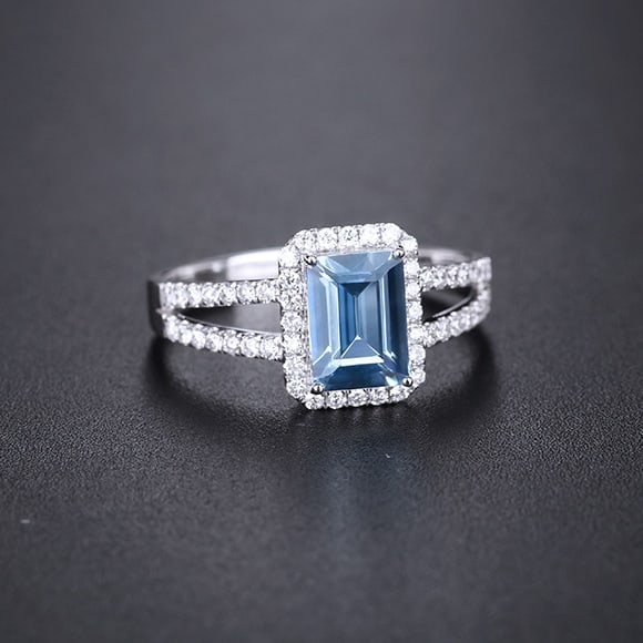 14k Gold 1.10 Ctw Natural Sapphire & Diamond Ring - 2