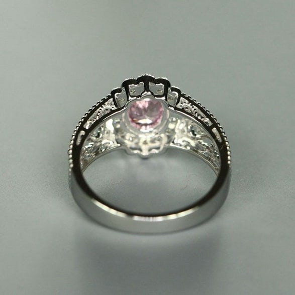 14k Gold 1.23 Ct Natural Sapphire & Diamond Ring - 8